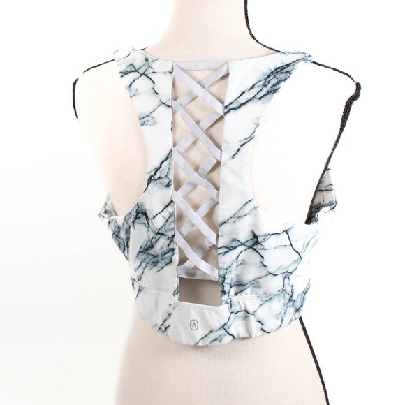 JustFab Active Sports Bra - Marble Swirl -XL - Picture 2 of 8